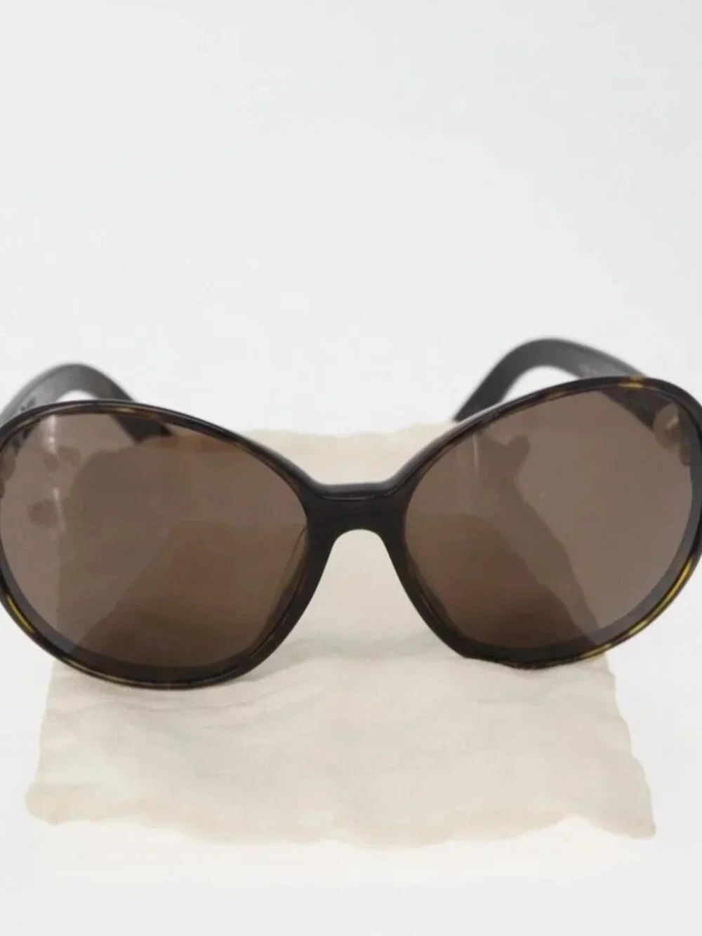 CHANEL Tortoise Sunglasses plastic Brown CC Auth 162588